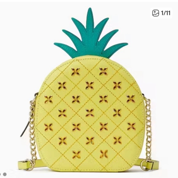 Kate Spade How Refreshing Pineapple Crossbody Novelty Bag EUC - Picture 10 of 12